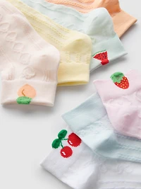 7pk Fruit Quarter Crew Socks