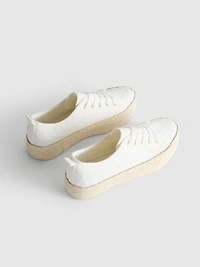 Canvas Jute Flatform Sneakers