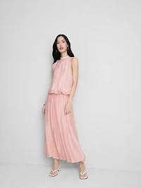 The Edit Draped Halter-Neck Air Flow Blouse