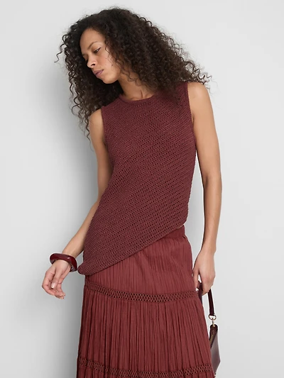 Paula Echevarría Knitted Asymmetrical Top