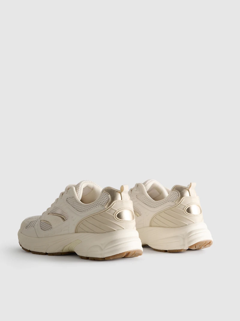 Chunky Mesh Panel Sneakers
