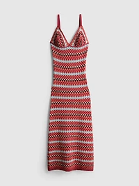 Paula Echevarría Crochet V-Neck Maxi Dress