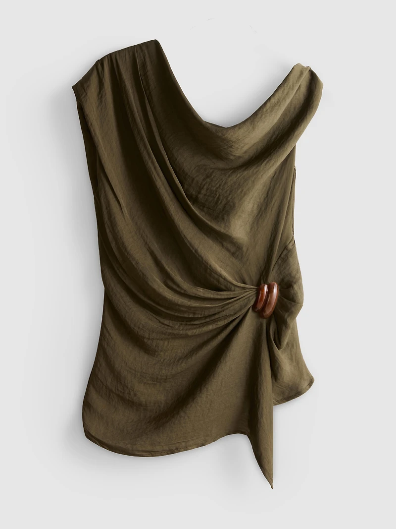 The Edit Draped Hardware Top