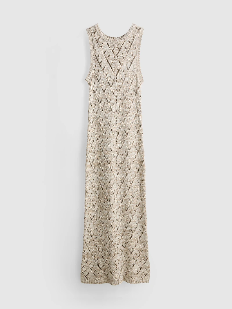 Geometric Crochet Maxi Dress