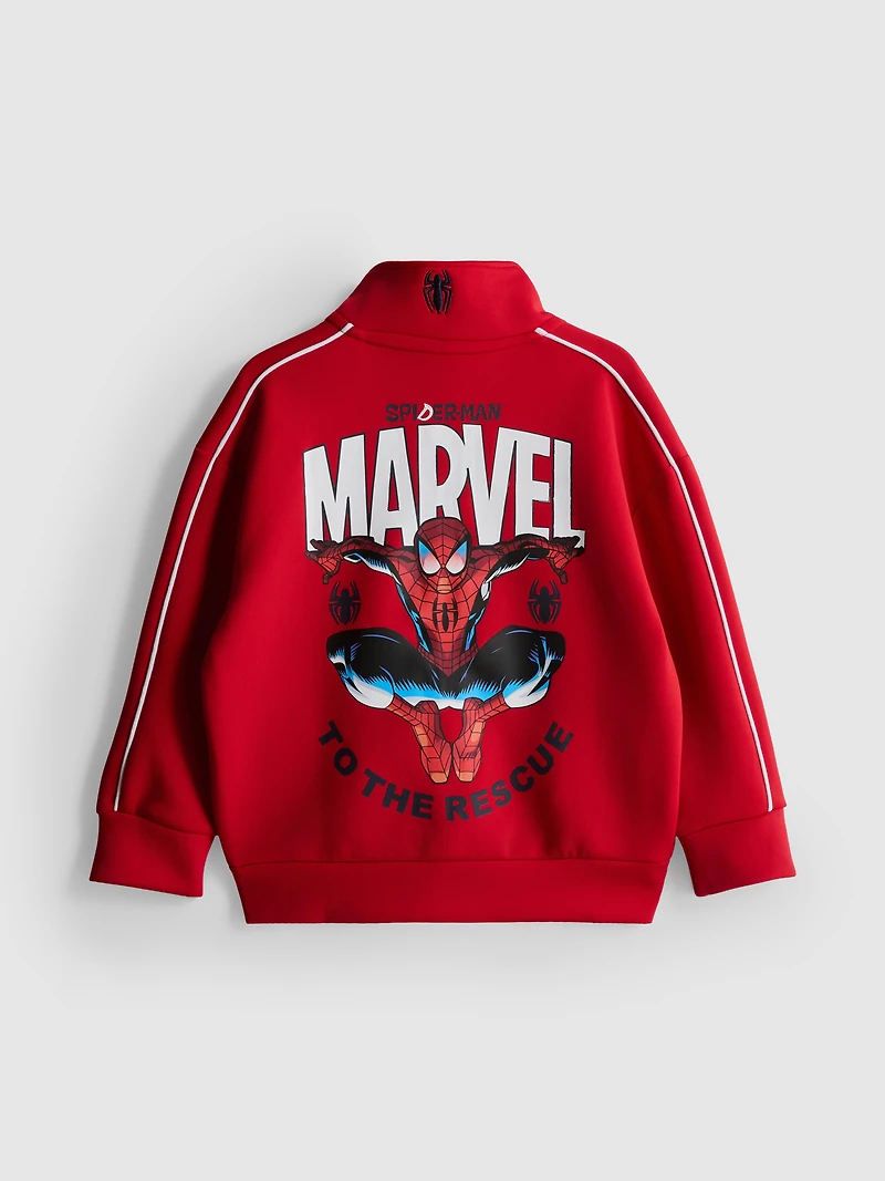 1.5-9yrs | MARVEL Spider-Man Zip-Up Funnel Neck Sweatshirt