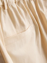 The Edit Pure Cotton Pleated Bermuda Shorts