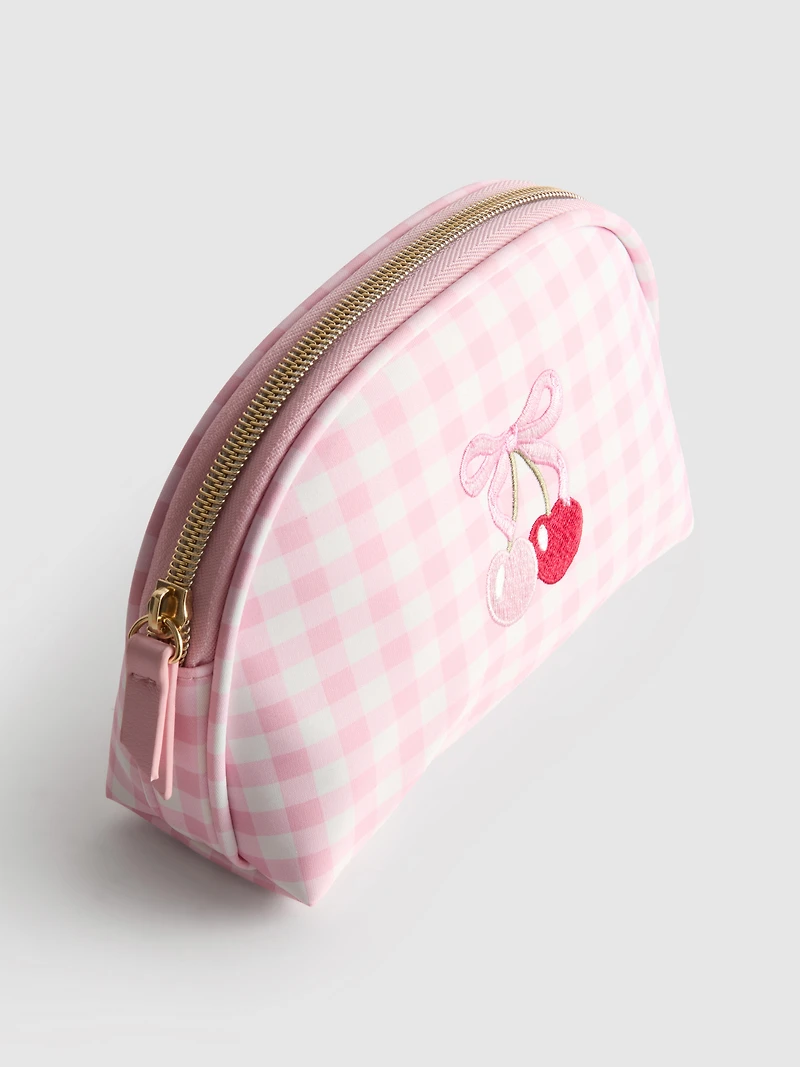 Gingham Mini Makeup Bag