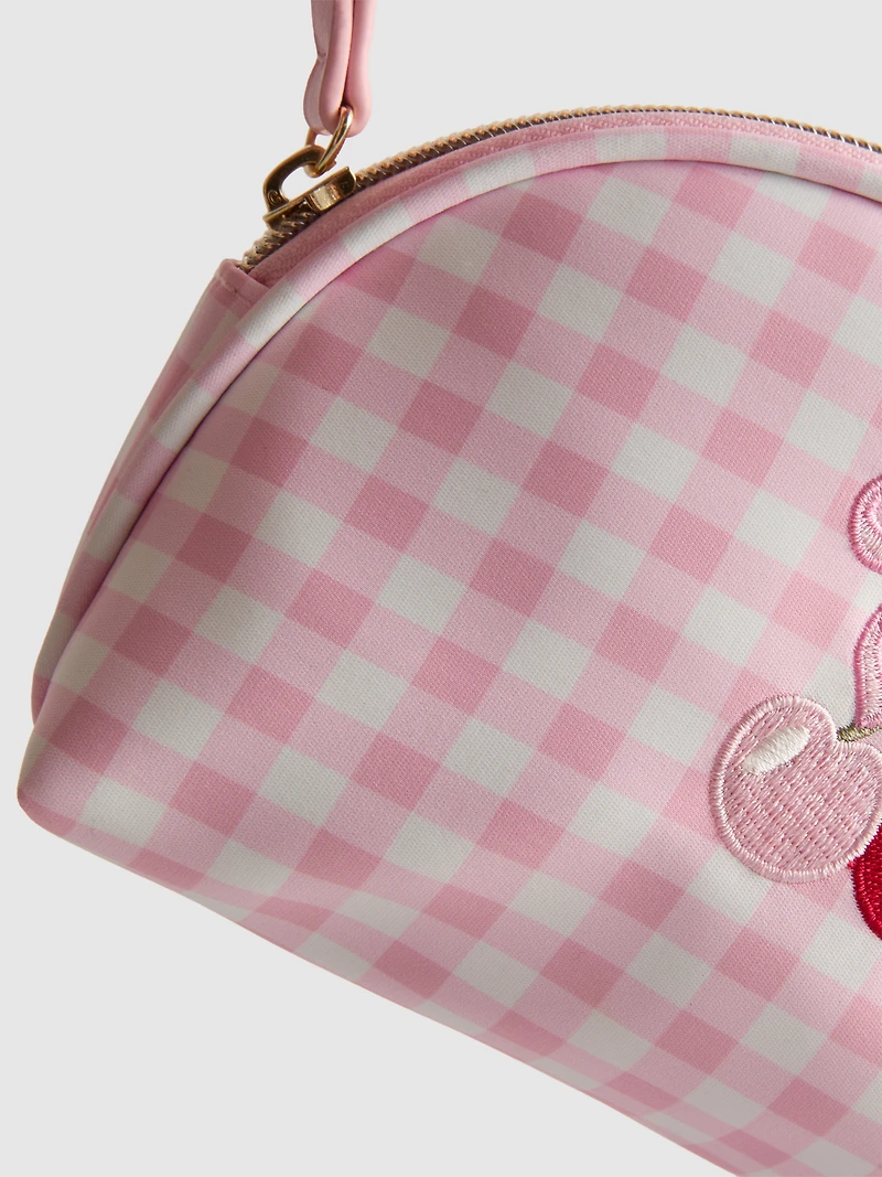 Gingham Mini Makeup Bag
