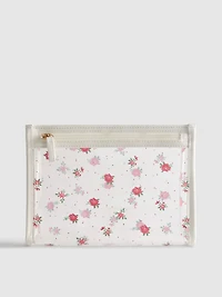 Floral Clear Cosmetic Bag