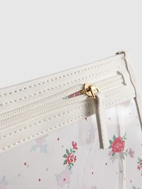 Floral Clear Cosmetic Bag