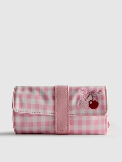 Gingham Jewelry Pouch