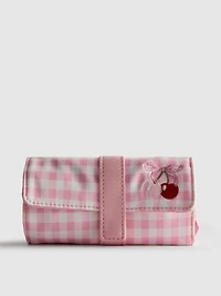 Gingham Jewelry Pouch