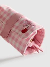 Gingham Jewelry Pouch