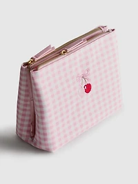 Gingham Fold-Out Wash Bag