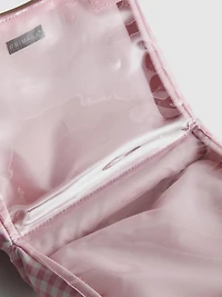 Gingham Fold-Out Wash Bag