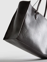 Crackle Faux Leather Tote Bag