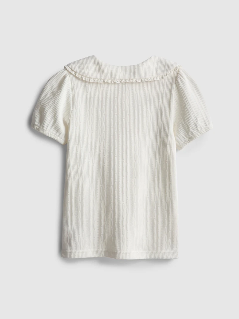 1.5-12yrs | The Edit Pointelle Collared Cotton Blouse