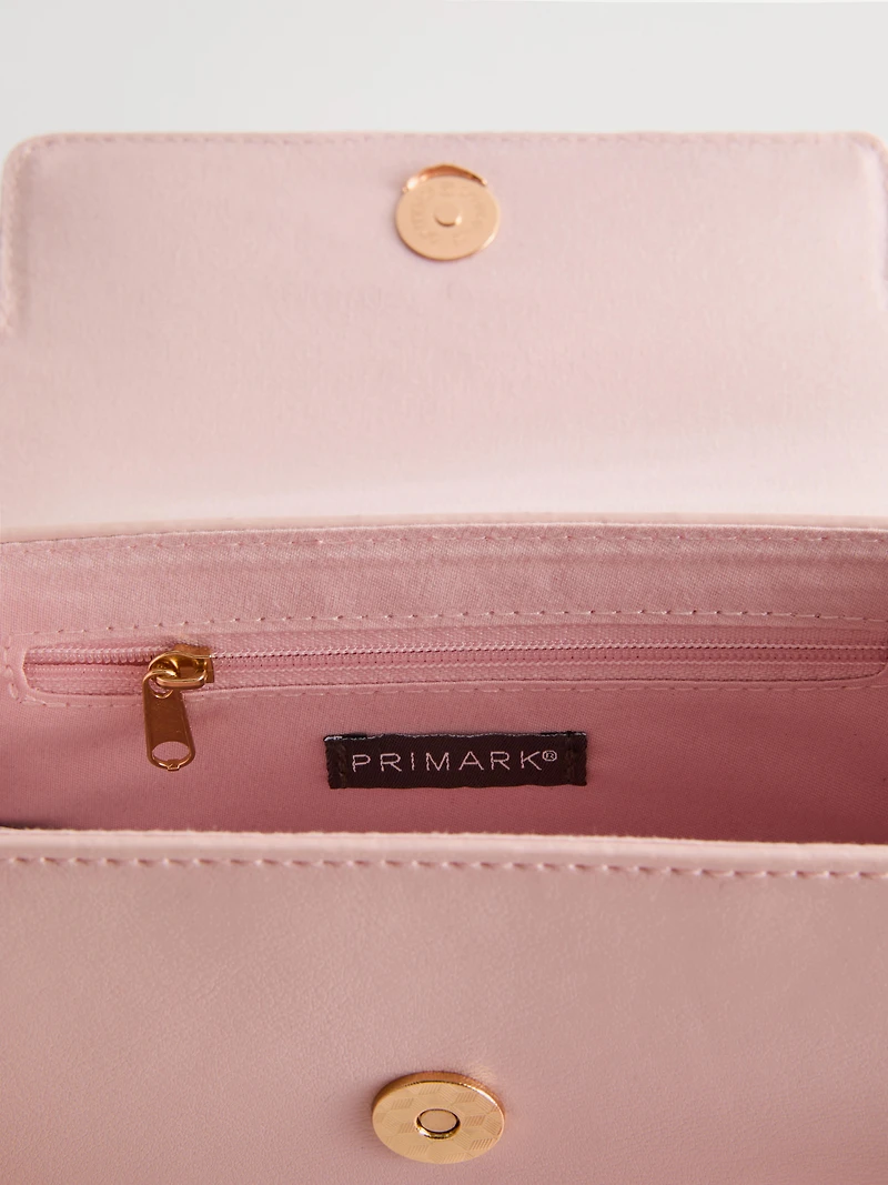 Faux Leather Top Handle Bag