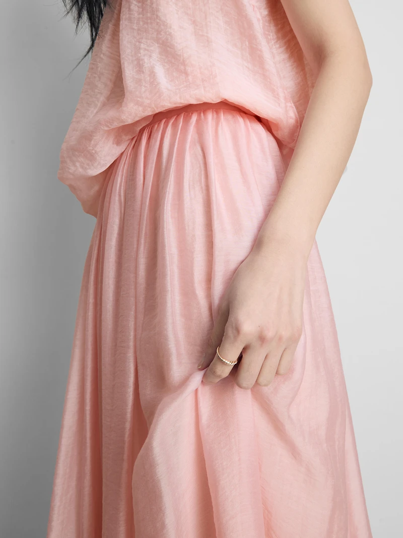The Edit A-Line Air Flow Midi Skirt