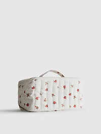 Quilted Flat-Lay Makeup Bag