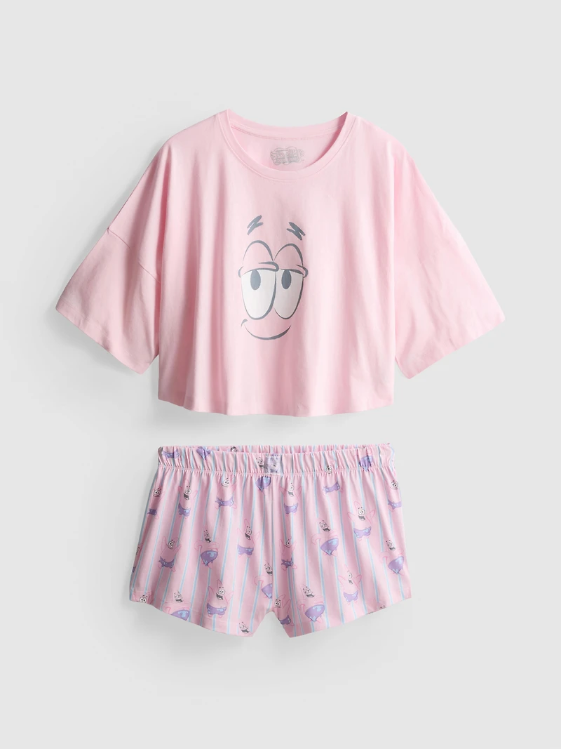 SpongeBob SquarePants Graphic Shorty Pajamas
