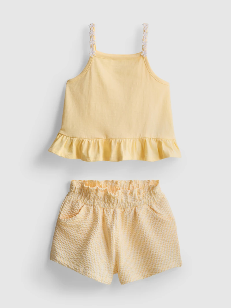 1-9yrs | Peplum Top and Shorts Set