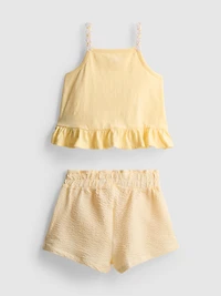 1-9yrs | Peplum Top and Shorts Set