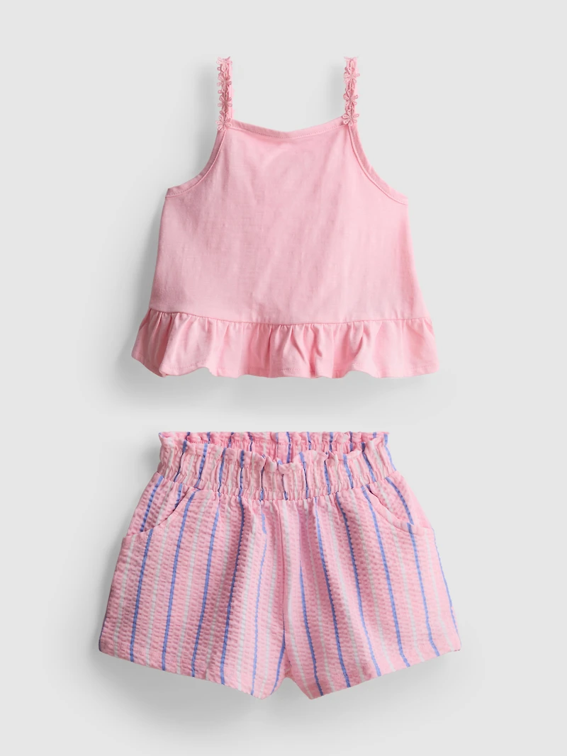 1-9yrs | Peplum Top and Shorts Set