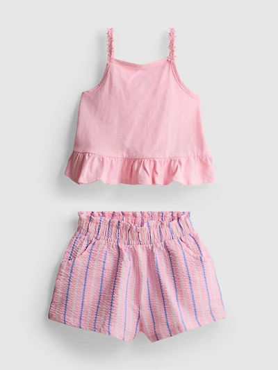 1-9yrs | Peplum Top and Shorts Set