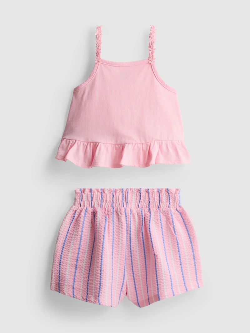 1-9yrs | Peplum Top and Shorts Set