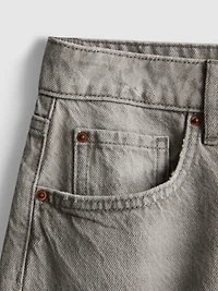 Raw Hem Denim Bermuda Shorts