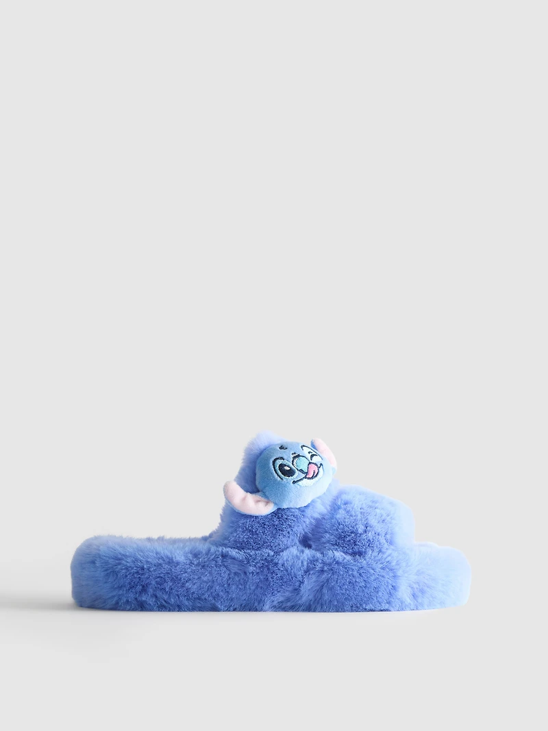 Disney's Stitch Fluffy Double-Strap Slippers