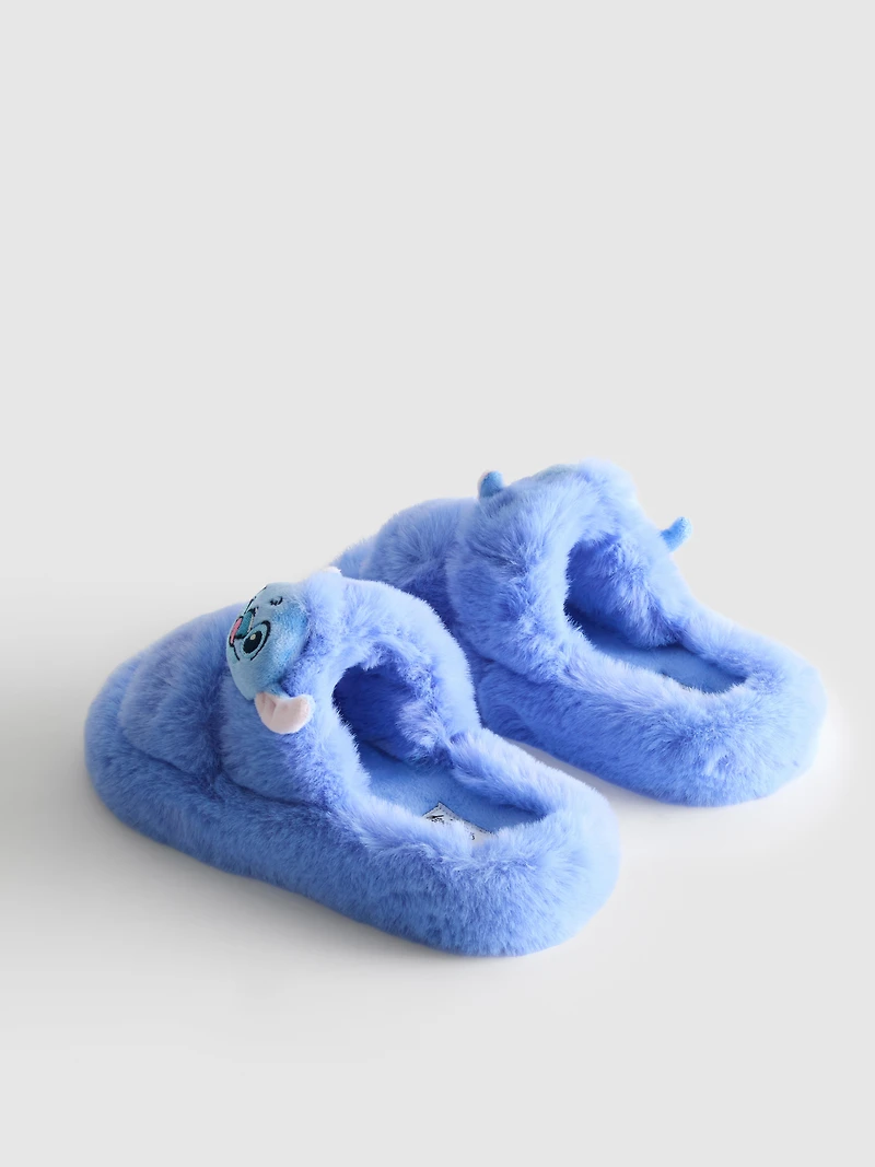 Disney's Stitch Fluffy Double-Strap Slippers
