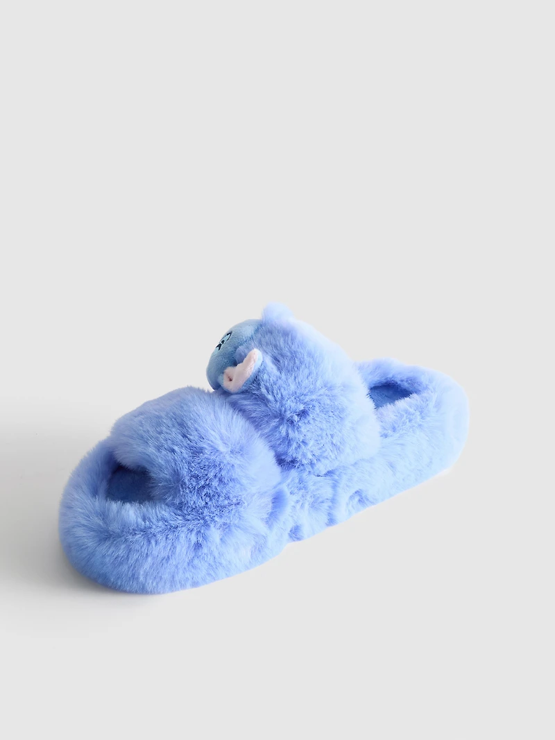 Disney's Stitch Fluffy Double-Strap Slippers