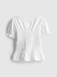 1.5-9yrs | Shirred Peplum Top