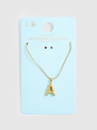 Waterproof Initial Necklace