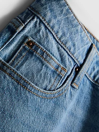 Mid-Rise Cotton Denim Straight-Leg Jeans