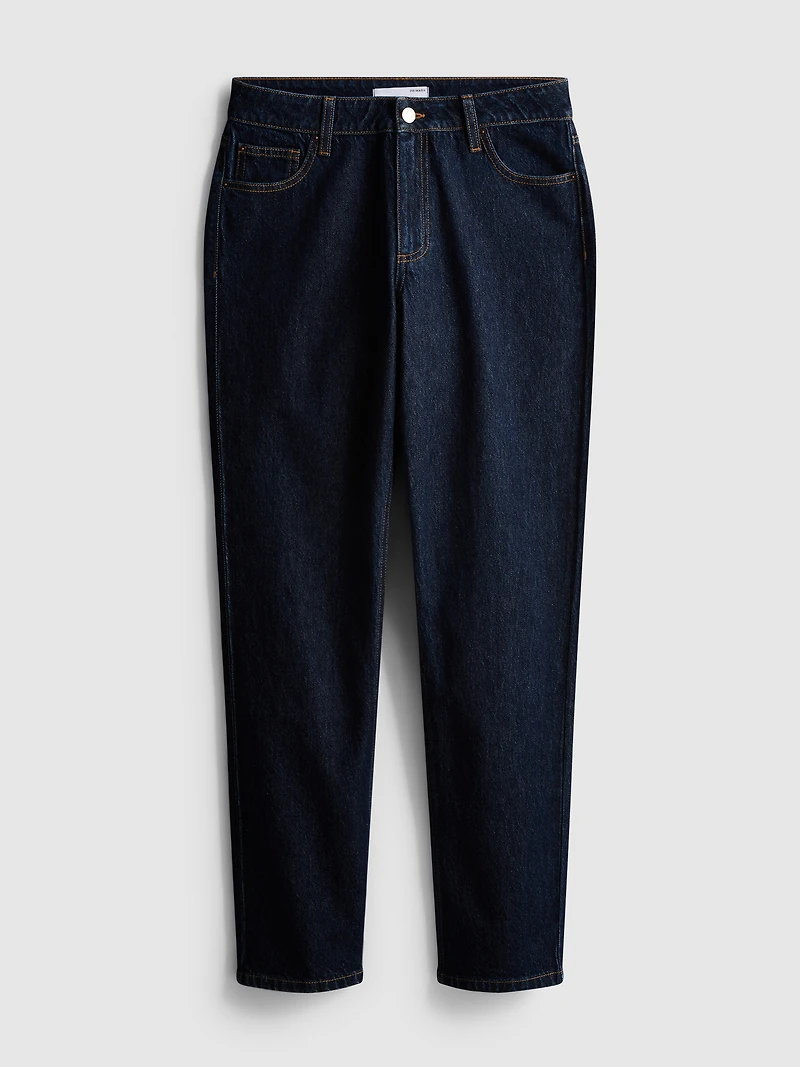 Mid-Rise Cotton Denim Straight-Leg Jeans