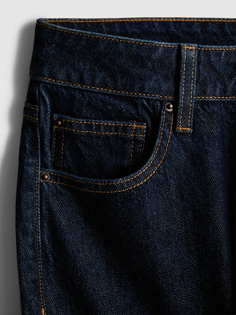 Mid-Rise Cotton Denim Straight-Leg Jeans