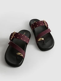 Paula Echevarría Studded Footbed Sandals