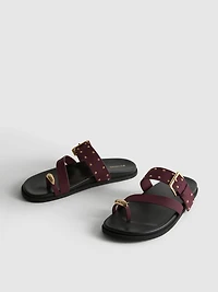 Paula Echevarría Studded Footbed Sandals