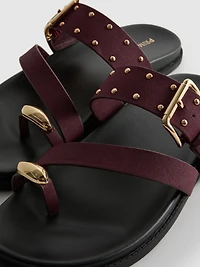 Paula Echevarría Studded Footbed Sandals
