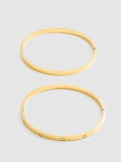 2pk Waterproof Slim Bangles