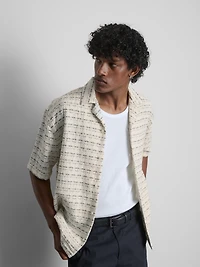 The Edit Textured Stripe Resort Shirt
