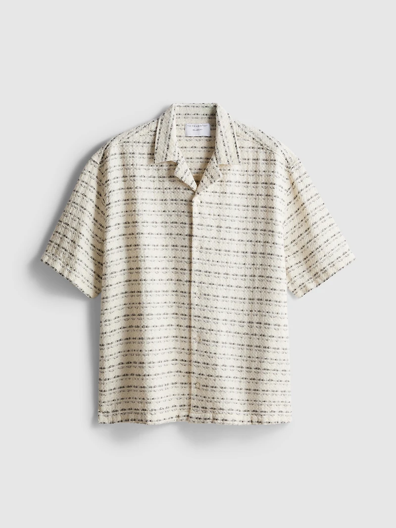 The Edit Textured Stripe Resort Shirt