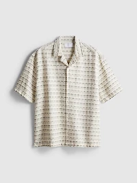 The Edit Textured Stripe Resort Shirt