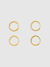2pk Waterproof Diamanté Hoops