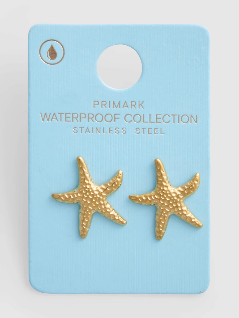 Waterproof Starfish Stud Earrings