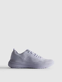 Knitted Lace-Up Sneakers