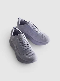 Knitted Lace-Up Sneakers